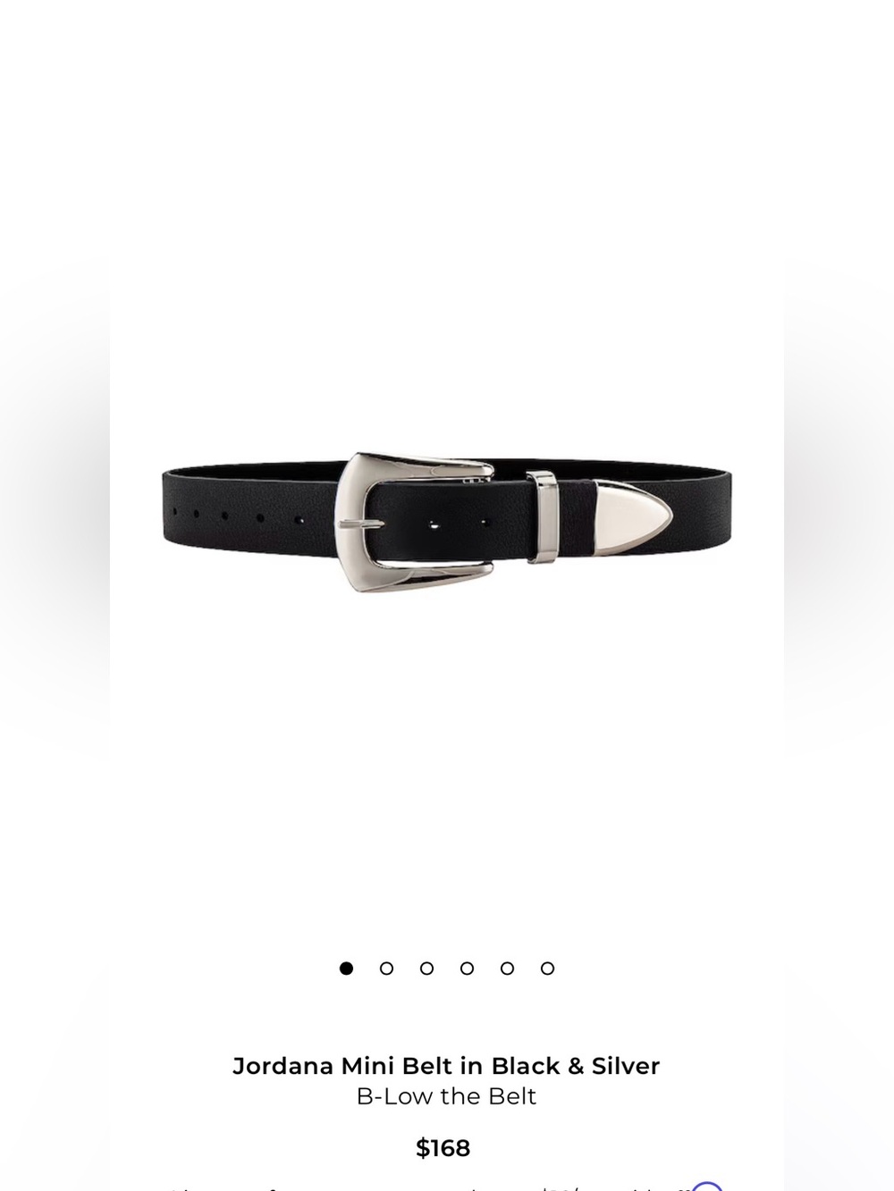 B-Low The Belt | Jordana Mini Belt in Black and Silver